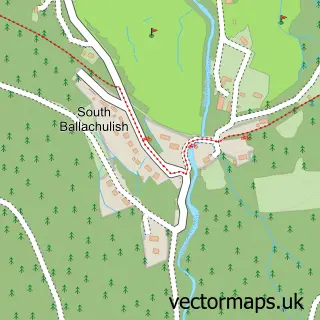 Street map sample of Glenachulish, Inverness