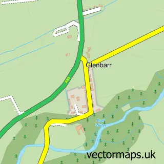 Street map sample of Glenbarr, Argyll and Bute