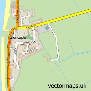 Street map sample of Glencaple, Dumfries