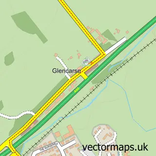 Street map sample of Glencarse, Perth and Kinross