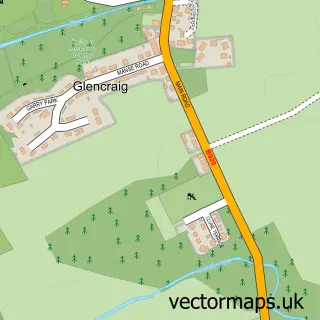 Street map sample of Glencraig, Fife