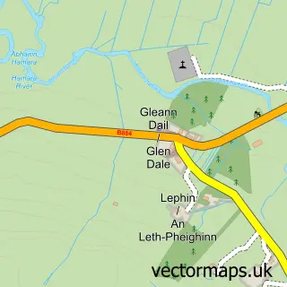 Street map sample of Glendale, Ross and Cromarty