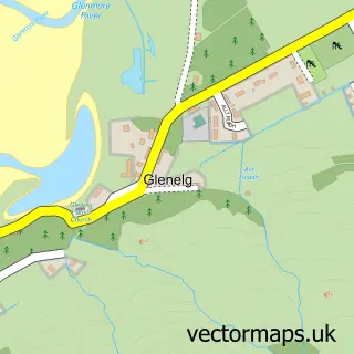 Street map sample of Glenelg, Ross and Cromarty