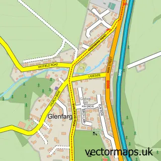 Street map sample of Glenfarg, Perth and Kinross