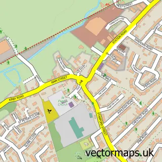 Street map sample of Glenfield, Leicestershire