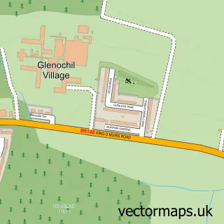 Street map sample of Glenochil, Clackmannan