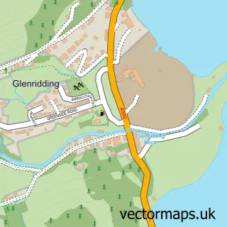 Street map sample of Glenridding, Cumbria