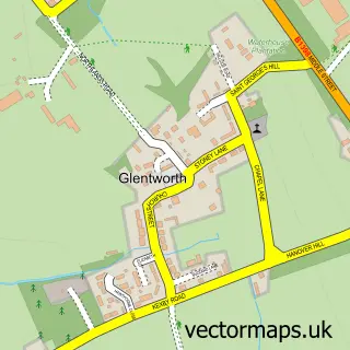 Street map sample of Glentworth, Lincolnshire