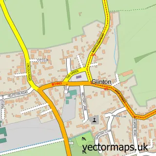 Street map sample of Glinton, Cambridgeshire