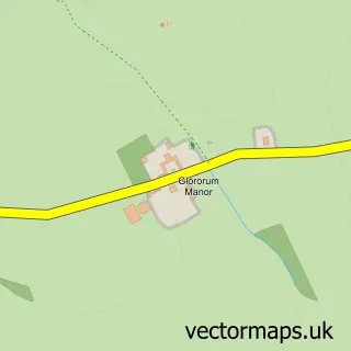 Street map sample of Glororum, Northumberland