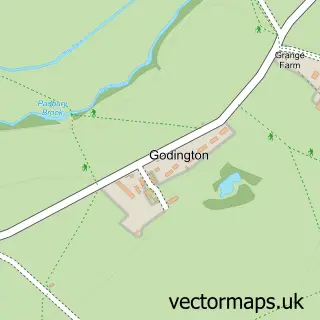 Street map sample of Godington, Oxfordshire