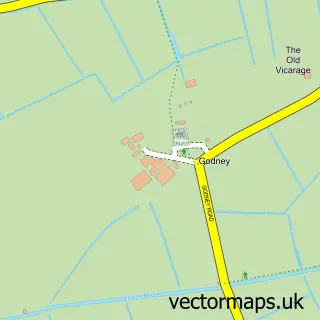 Street map sample of Godney, Somerset