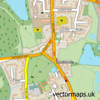 Street map sample of Godstone, Surrey