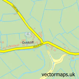Street map sample of Goldcliff, Gwent