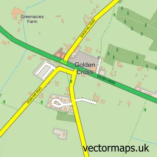 Street map sample of Golden Cross, East Sussex
