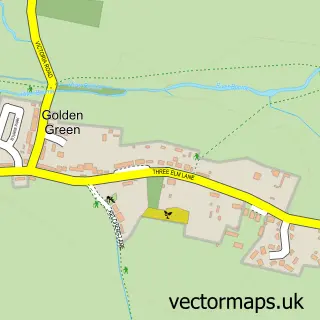 Street map sample of Golden Green, Kent