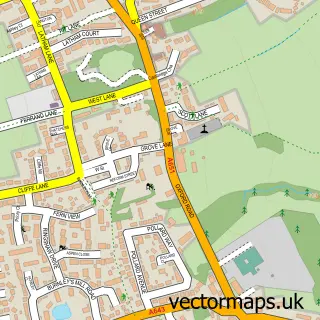Street map sample of Gomersal, West Yorkshire
