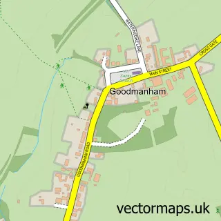 Street map sample of Goodmanham, East Riding of Yorkshire