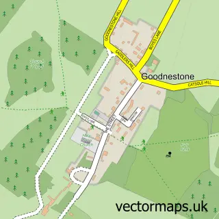 Street map sample of Goodnestone, Kent