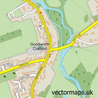 Street map sample of Goodworth Clatford, Hampshire