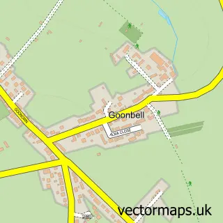 Street map sample of Goonbell, Cornwall