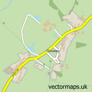 Street map sample of Goosey, Oxfordshire
