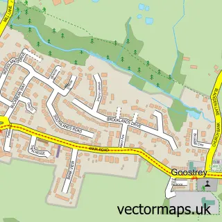 Street map sample of Goostrey, Cheshire