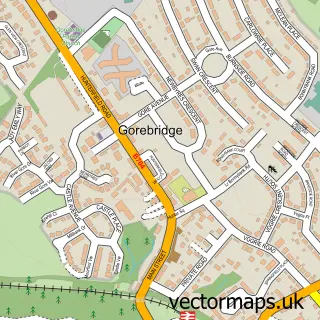 Street map sample of Gorebridge, Midlothian