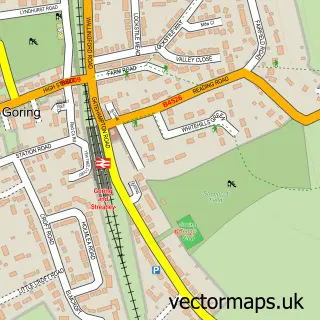 Street map sample of Goring-on-Thames, Oxfordshire