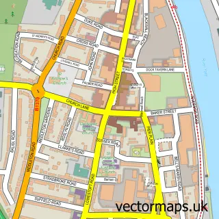 Street map sample of Gorleston-on-Sea, Norfolk
