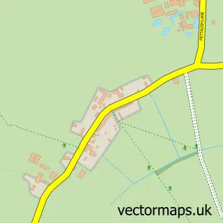 Street map sample of Gosbeck, Suffolk