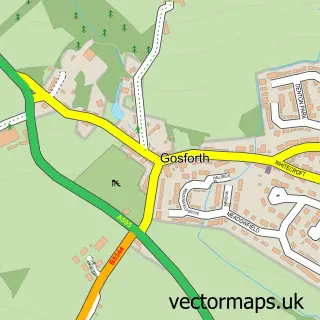 Street map sample of Gosforth, Cumbria