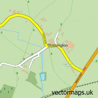 Street map sample of Gossington, Gloucestershire