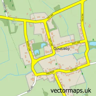 Street map sample of Goulceby, Lincolnshire