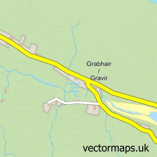 Street map sample of Grabhair, Western Isles