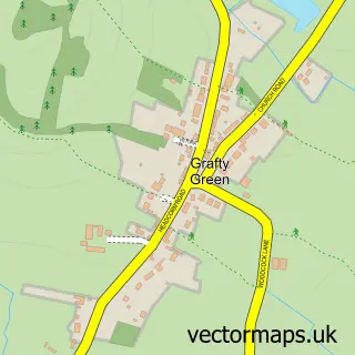 Street map sample of Grafty Green, Kent
