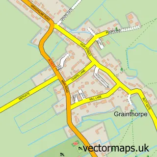 Street map sample of Grainthorpe, Lincolnshire