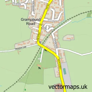 Street map sample of Grampound Road, Cornwall