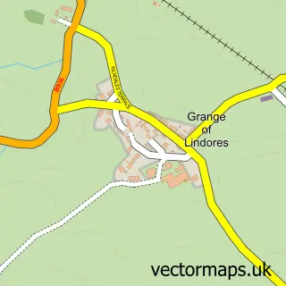 Street map sample of Grange of Lindores, Fife