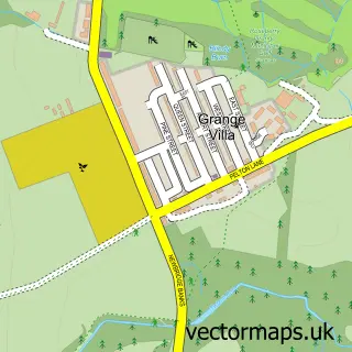 Street map sample of Grange Villa, Durham