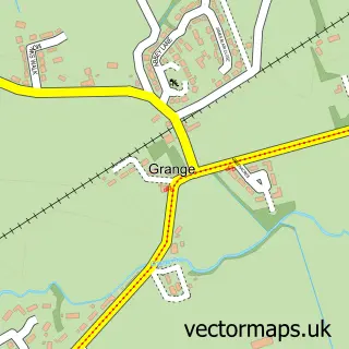 Street map sample of Grange, Perth and Kinross