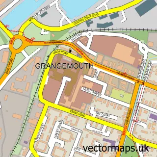 Street map sample of Grangemouth, Stirling and Falkirk