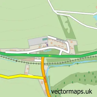 Street map sample of Grantshouse, Berwickshire