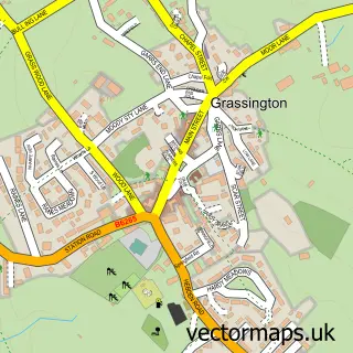 Street map sample of Grassington, North Yorkshire