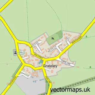 Street map sample of Grateley, Hampshire