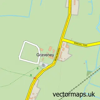 Street map sample of Graveney, Kent