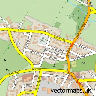 Street map sample of Greasbrough, South Yorkshire