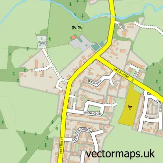 Street map sample of Great Abington, Cambridgeshire