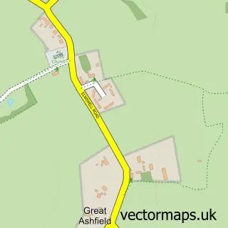 Street map sample of Great Ashfield, Suffolk