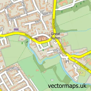 Street map sample of Great Ayton, North Yorkshire